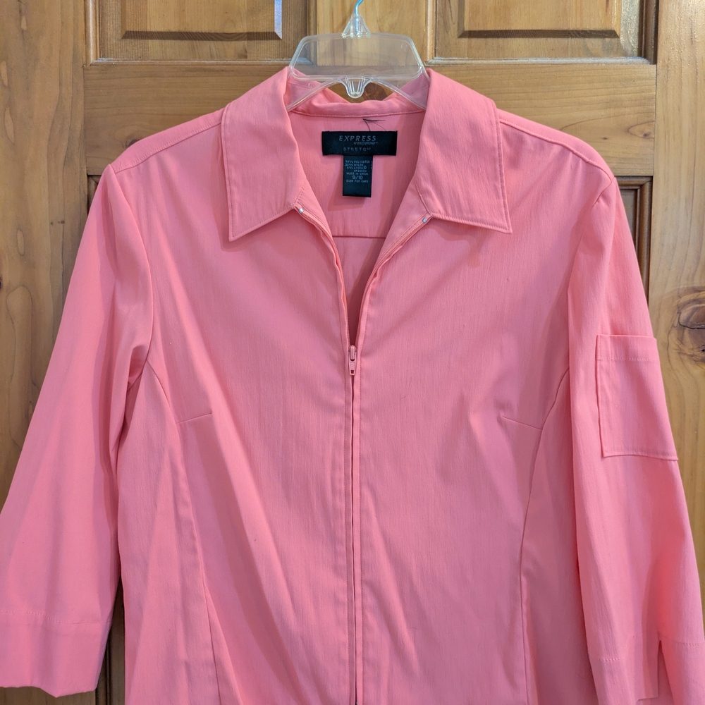 Salmon Pink Collared Light Express Jacket. Never Worn. NWOT